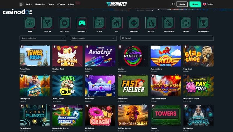 mini jeux casinozer
