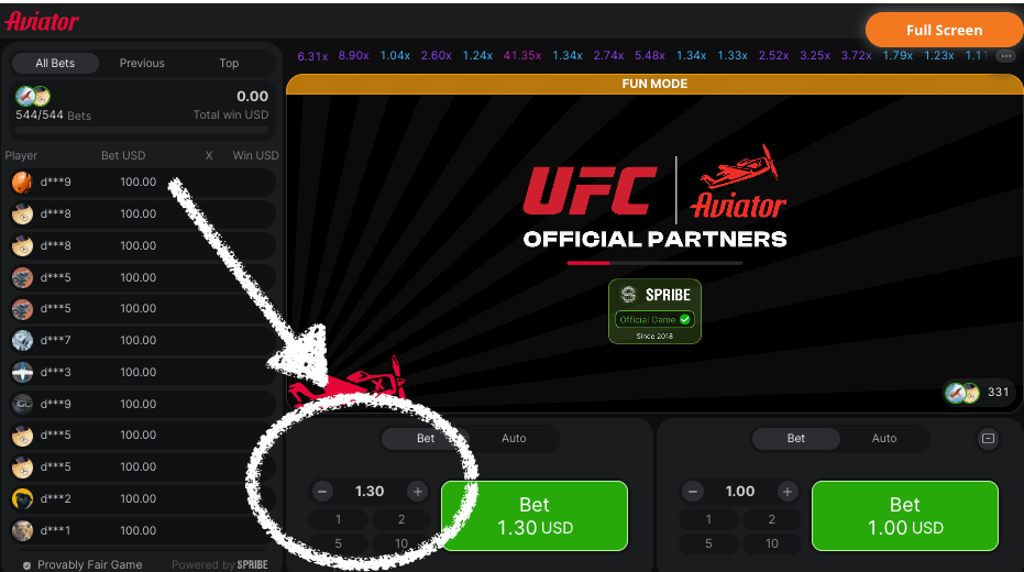 Configurer les mises sur Aviator