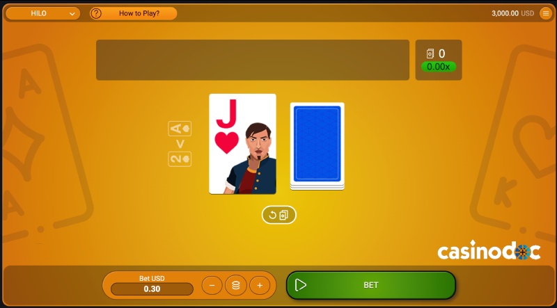 Interface de Hilo Games