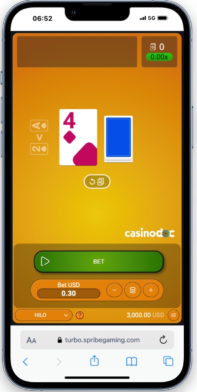 La version mobile de HiLo