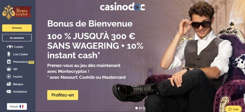 bonus de bienvenue montecryptos casino