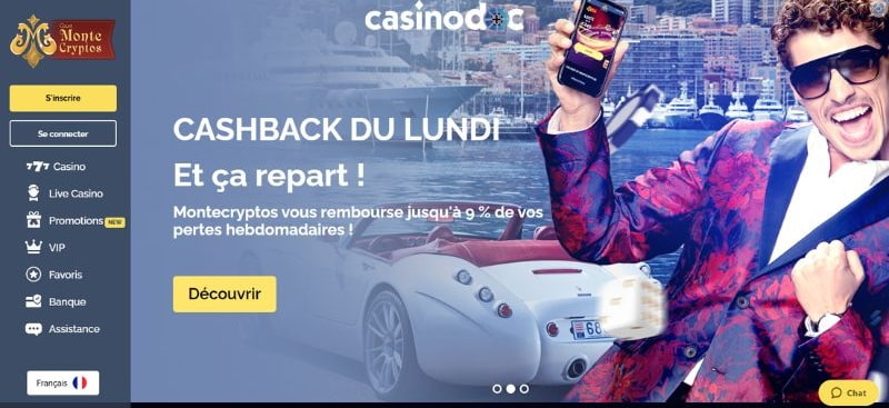 cashback montecryptos casino