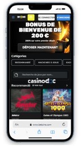 interface mobile Betzino