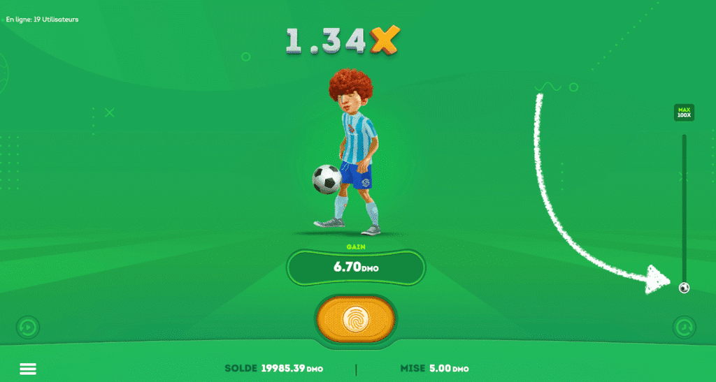 Jauge de multiplicateur sur FootballX