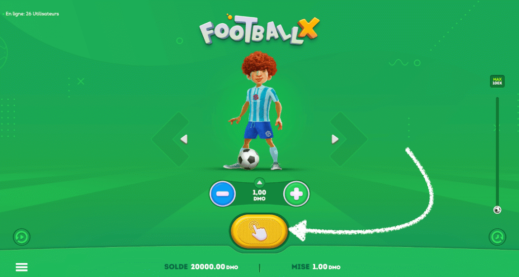 Lancez la partie sur Footballx