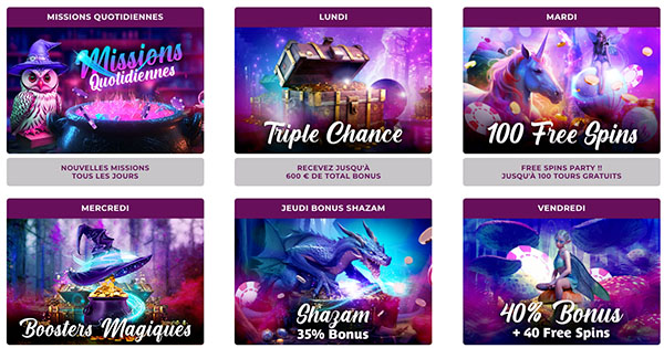 autres promotions magical spin