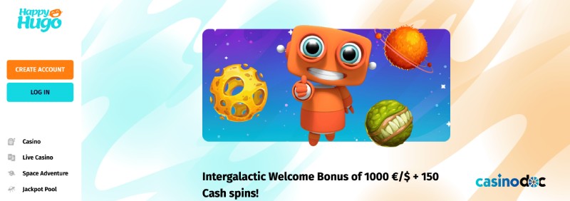 Bonus de Bienvenue Happy Hugo Casino