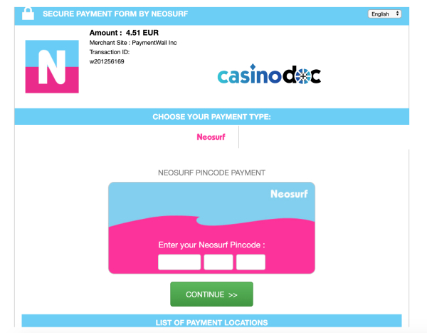 Neosurf Payment