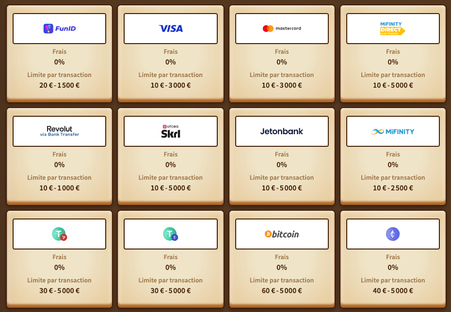 options de retrait MyEmpire