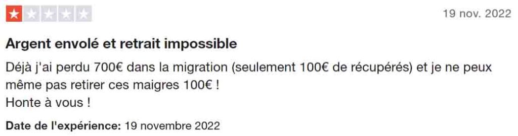 Avis d'utilisateur sur Mystake