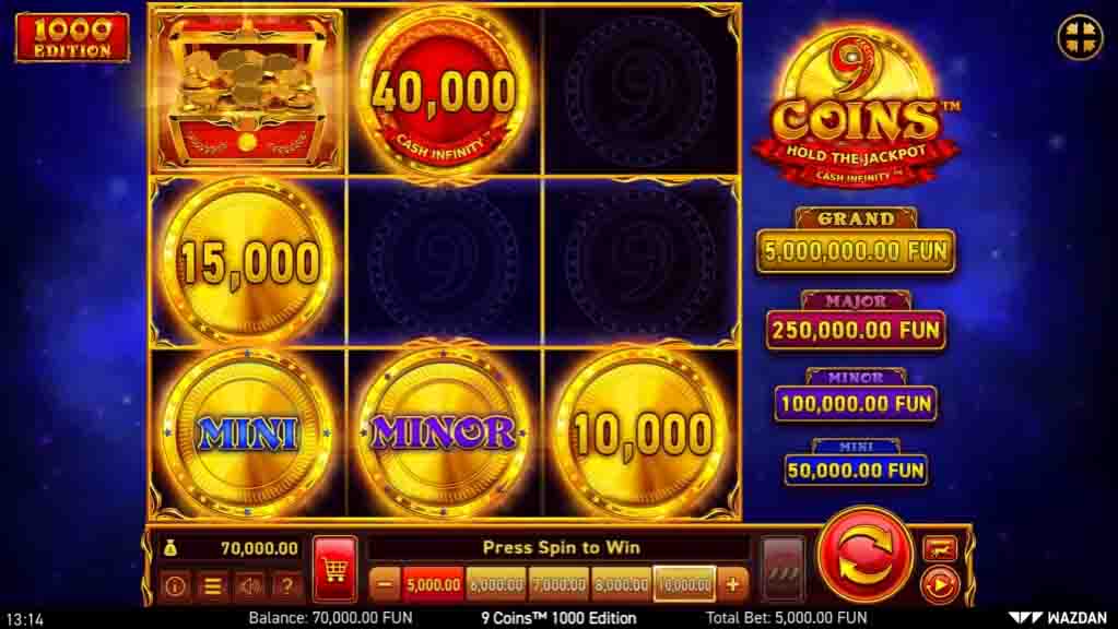 9 coins slot