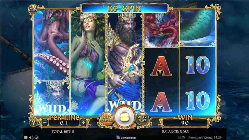 interface de jeu poseidon's rising