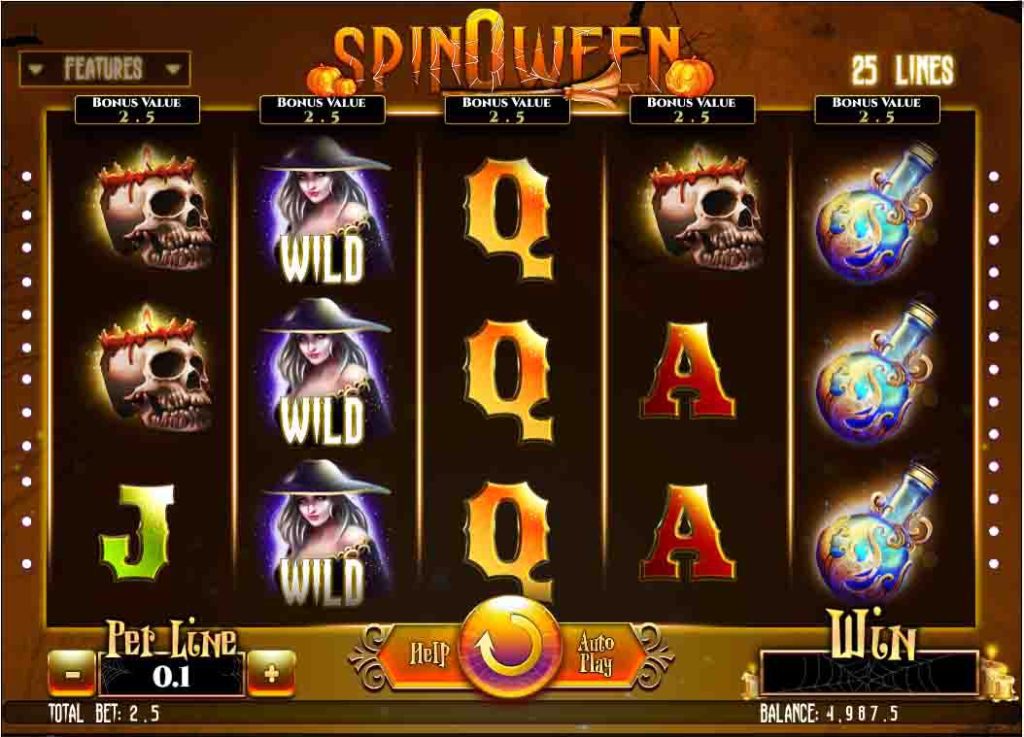 interface de jeu spinoween