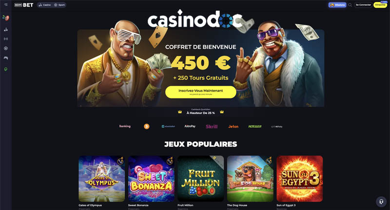 page d'accueil bdmbet