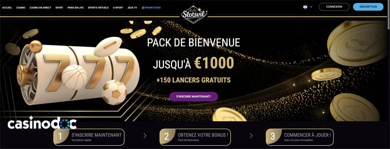 bonus de bienvenue slotsvil