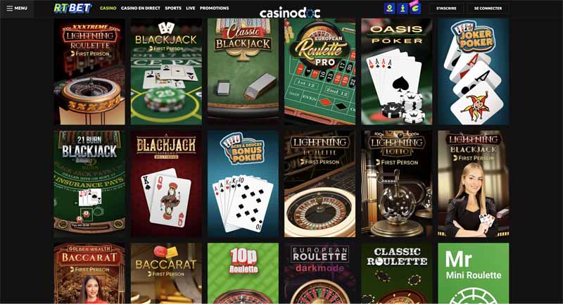jeux de table rtbet