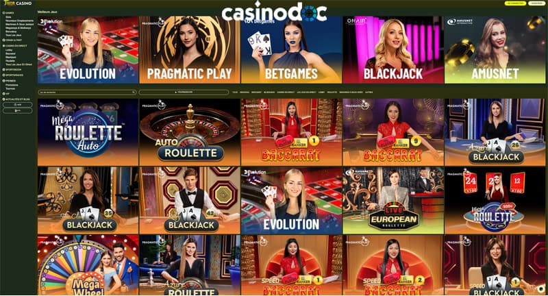 jeux live thor casino