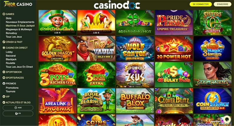 machine à sous thor casino