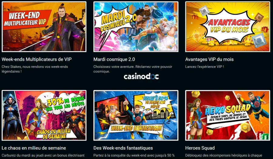 autres promotions sur stakes casino