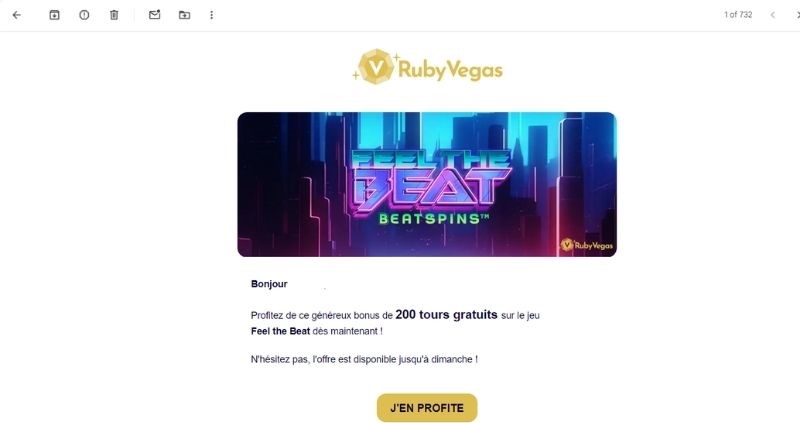 bonus ruby vegas