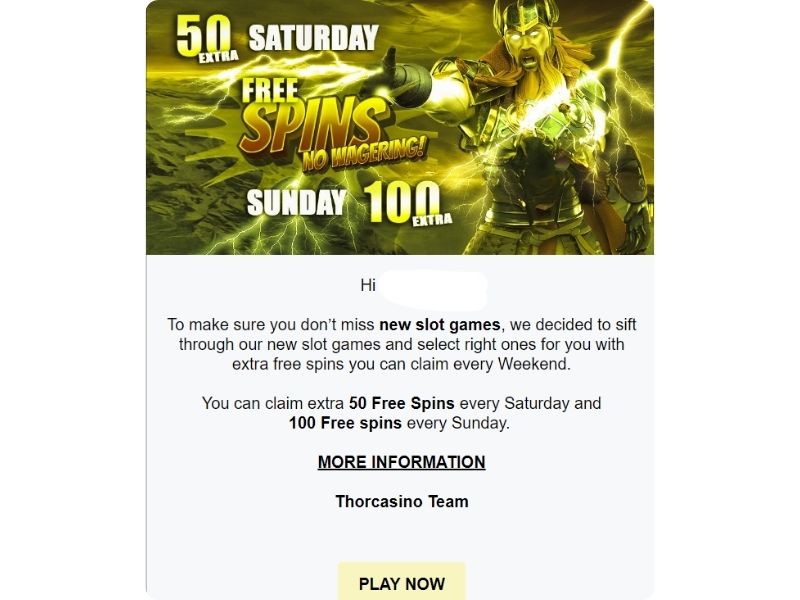 bonus thor casino