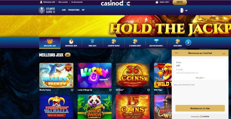 atlantis slots service client