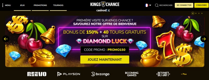 Bonus de bienvenue Kings Chance