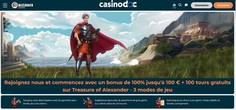 bonus de bienvenue casino Alexander