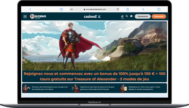 interface ordinateur de Alexander Casino