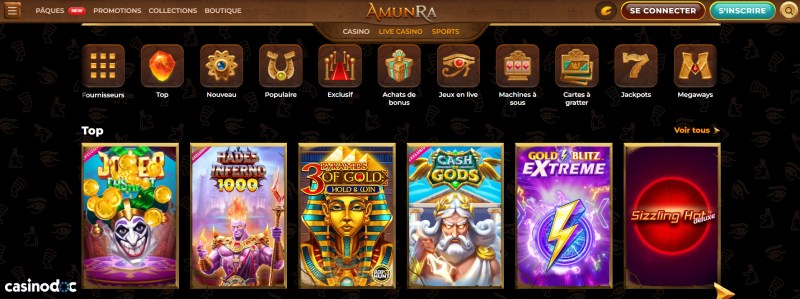Jeux de casino AmunRa