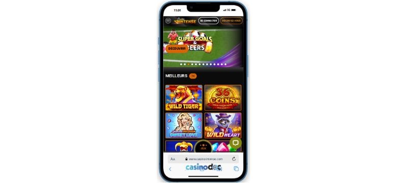 casino intense sur mobile
