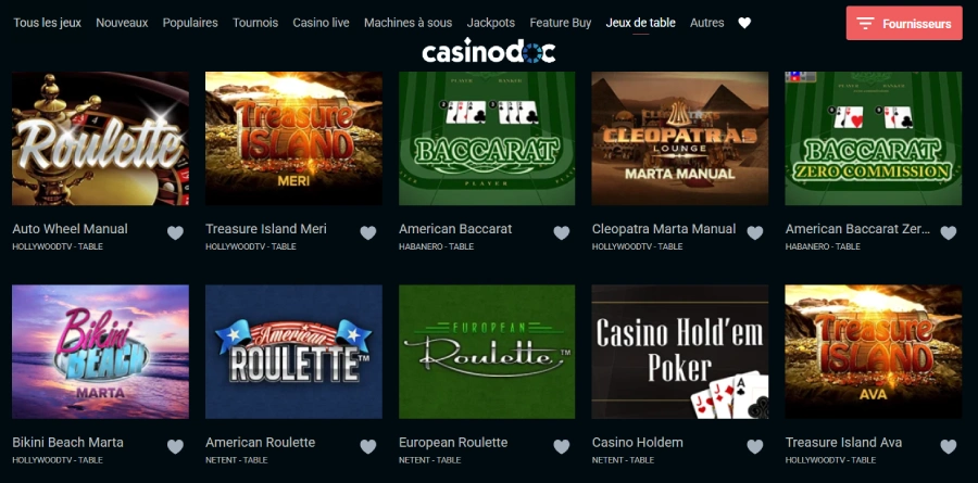 jeux de table sur stakes casino