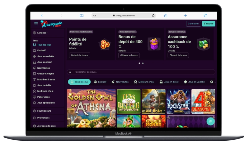 version ordinateur Avantgarde Casino