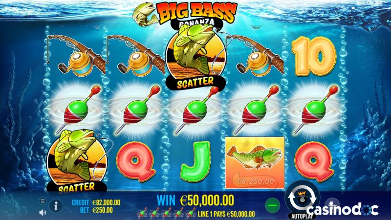 Jouer avec 5 euros sur Big Bass Bonanza slot
