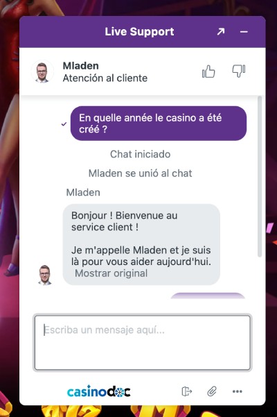 Chat avec le support Joker8