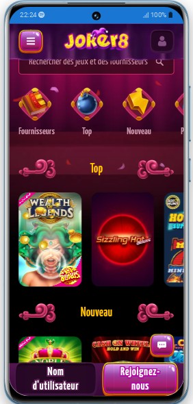 Joker8 sur mobile
