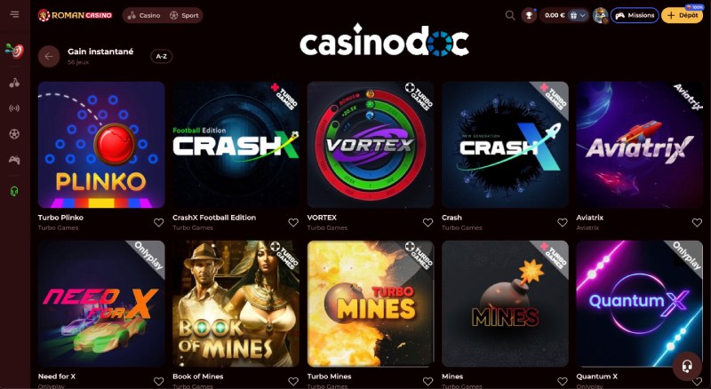 Mini Jeux Roman Casino