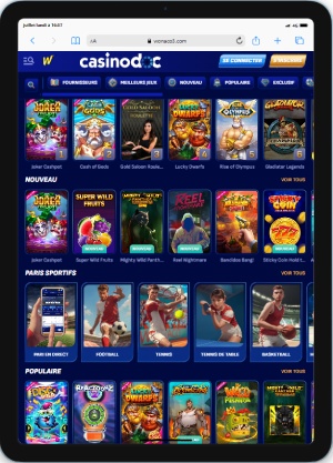 Wonaco Casino sur iOs
