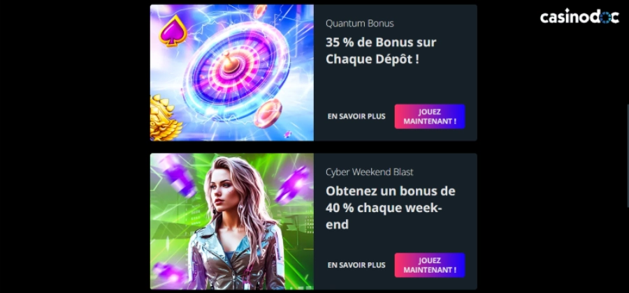 bonus et promotions sur X7 casino