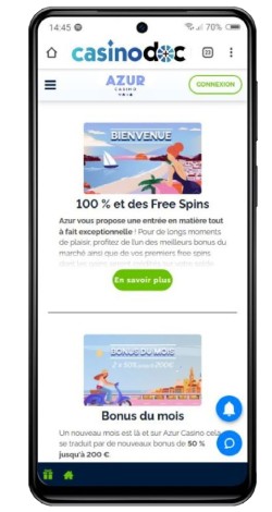 Version Android Azur Casino