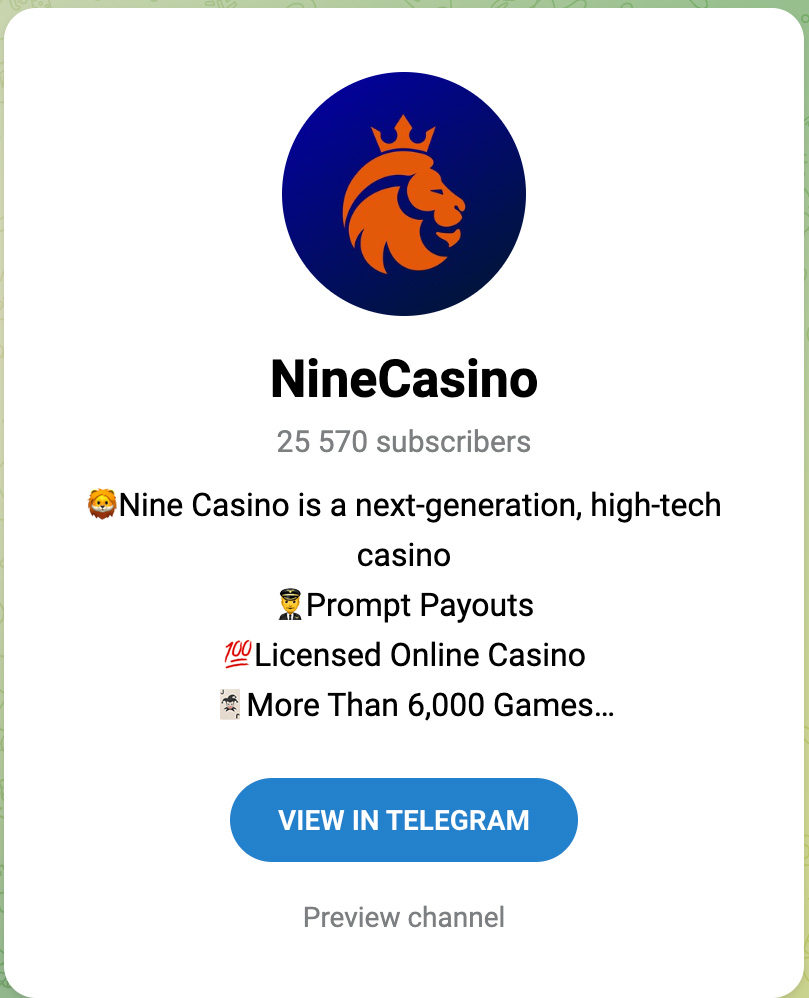 nine casino telegram