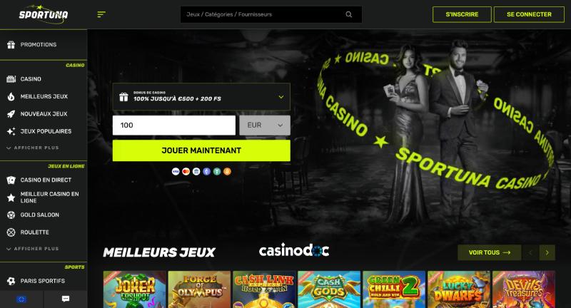 Accueil Sportuna Casino