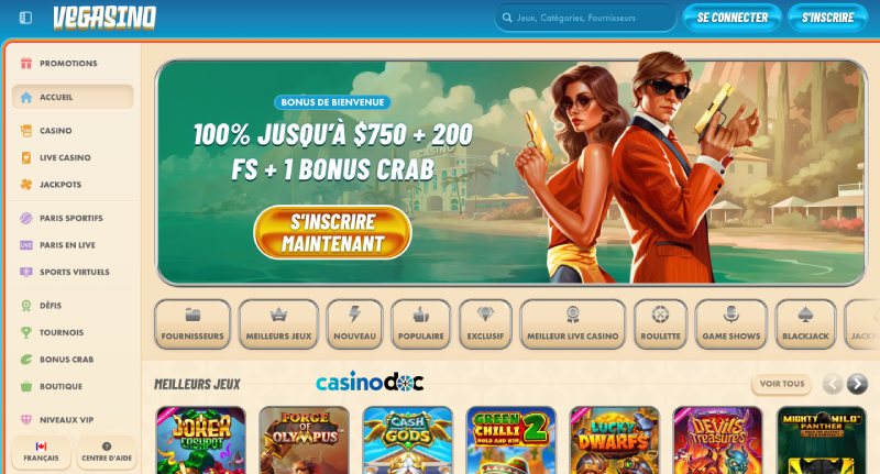 Accueil Vegasino Casino