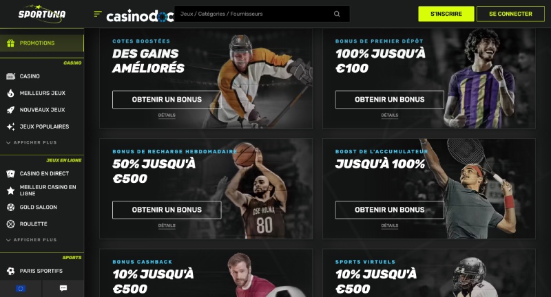 Autres promotions Sportuna Casino