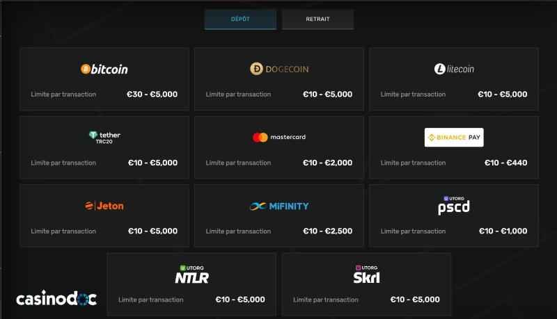 Dépôt Sportuna Casino