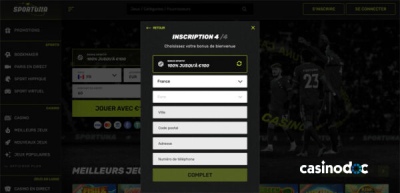 Inscription 4 Sportuna Casino