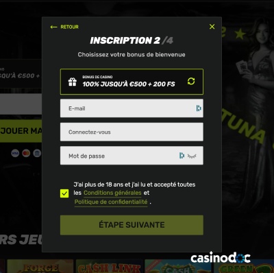 Inscription Sportuna Casino 3