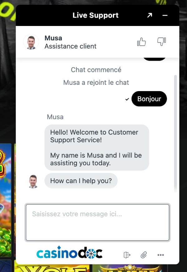 Live Support Sportuna Casino