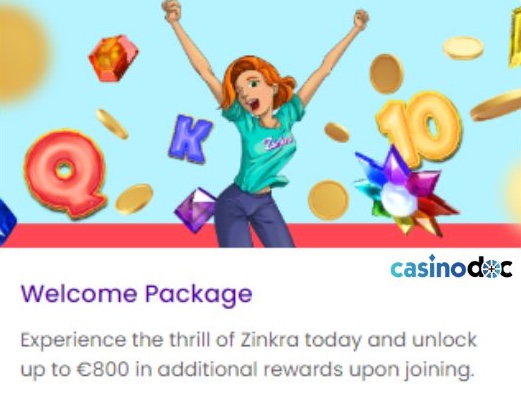 bonus de bienvenue zinkra casino