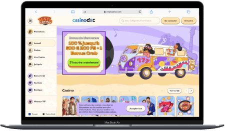 Capture d'écran de Vinyl Casino sur ordinateur
